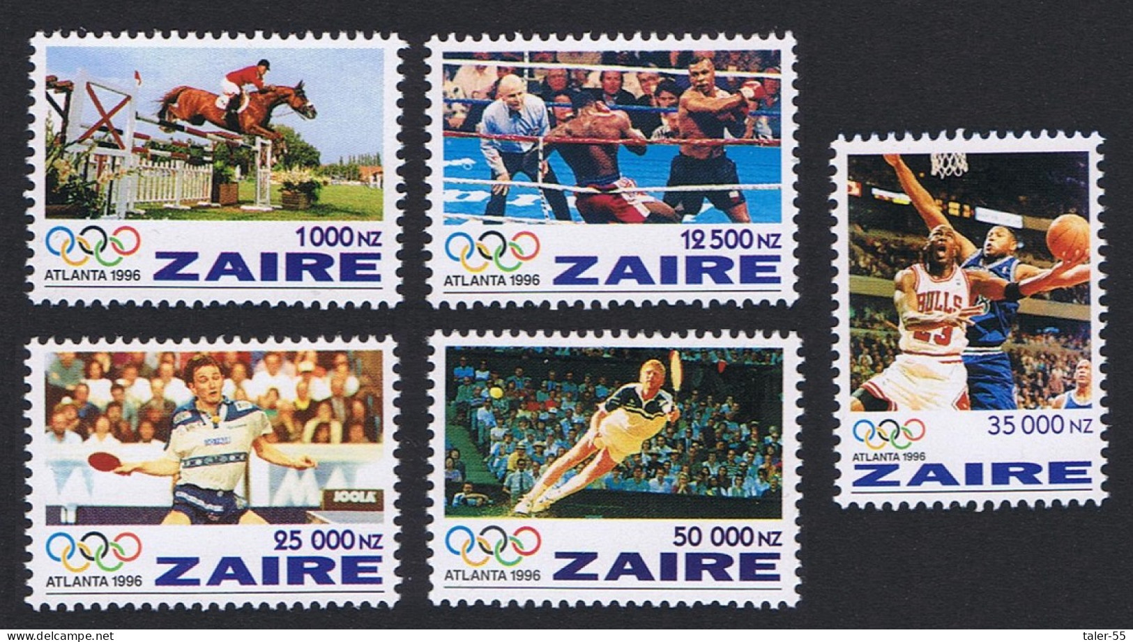 Zaire Olympic Games Atlanta 5v 1996 MNH SG#1444-1448 Sc#1444-1448 - Unused Stamps