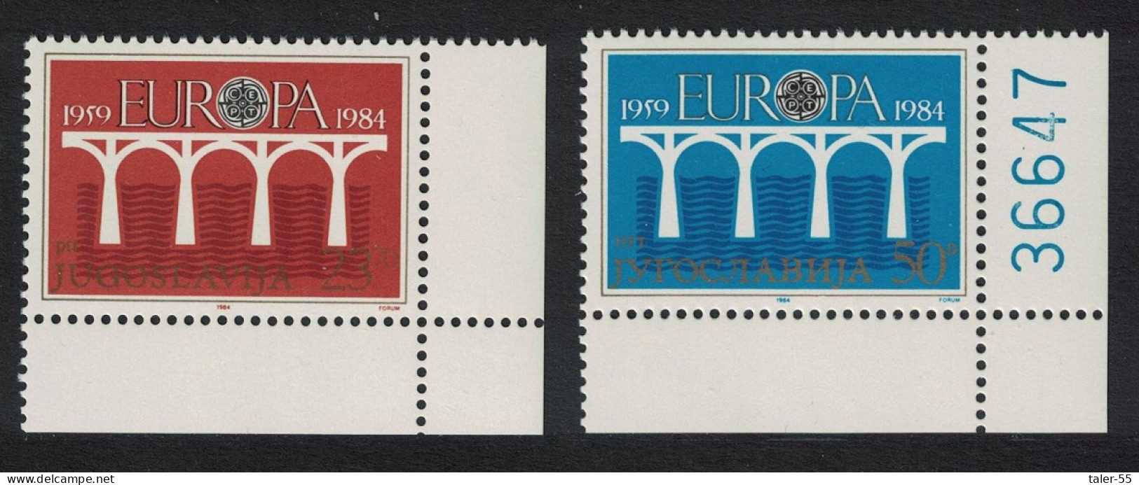 Yugoslavia Europa 25th Anniversary 2v Corners 1984 MNH SG#2138-2139 - Autres & Non Classés