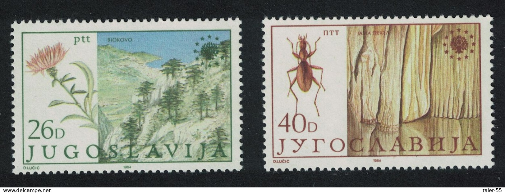 Yugoslavia Longhorn Beetle Flower Nature Protection 2v 1984 MNH SG#2150-2151 - Autres & Non Classés