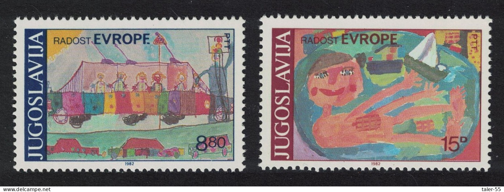 Yugoslavia Paintings Joy Of Europe 2v 1982 MNH SG#2040-2041 Sc#1586-1587 - Autres & Non Classés