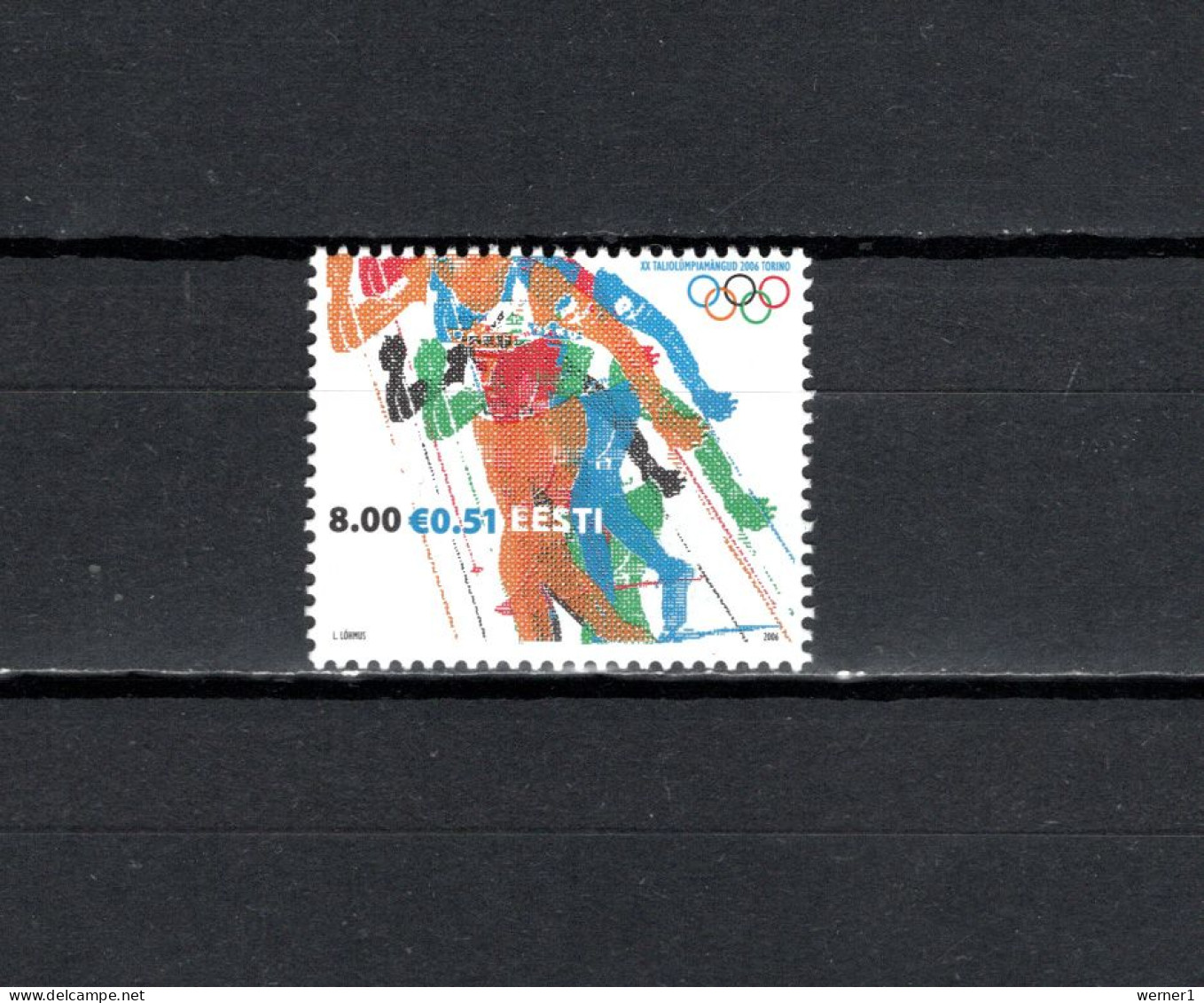 Estonia 2006 Olympic Games Turin Torino, Stamp MNH - Winter 2006: Torino