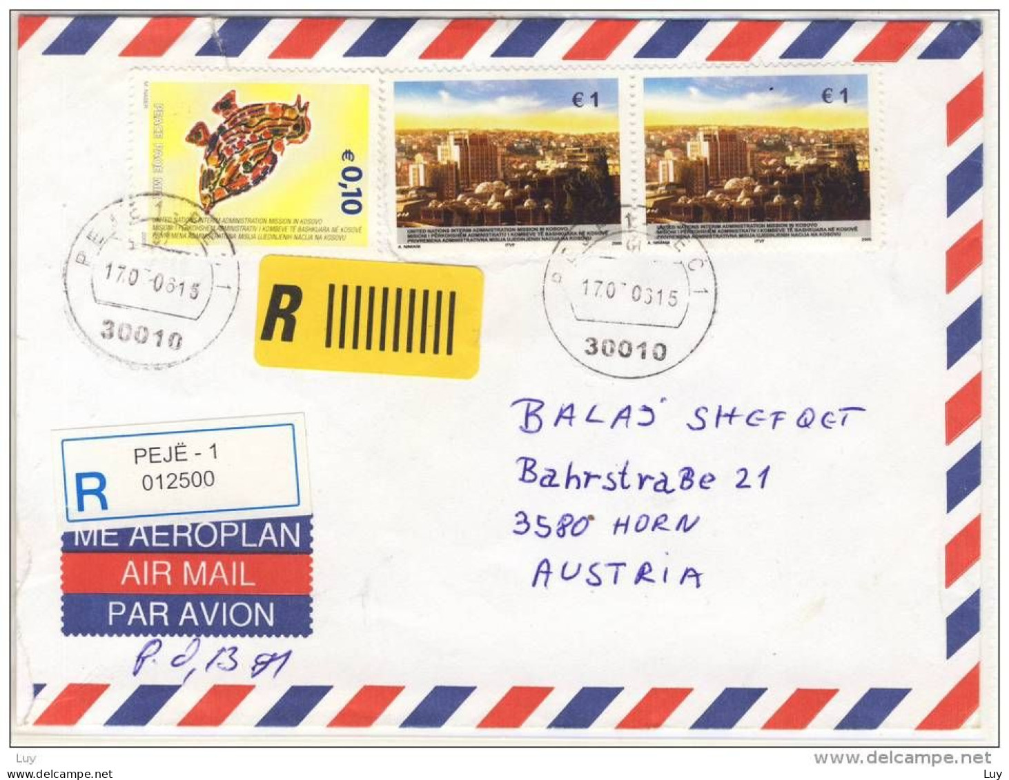 KOSOVO - Airmail Letter 2006, Recommande - Kosovo