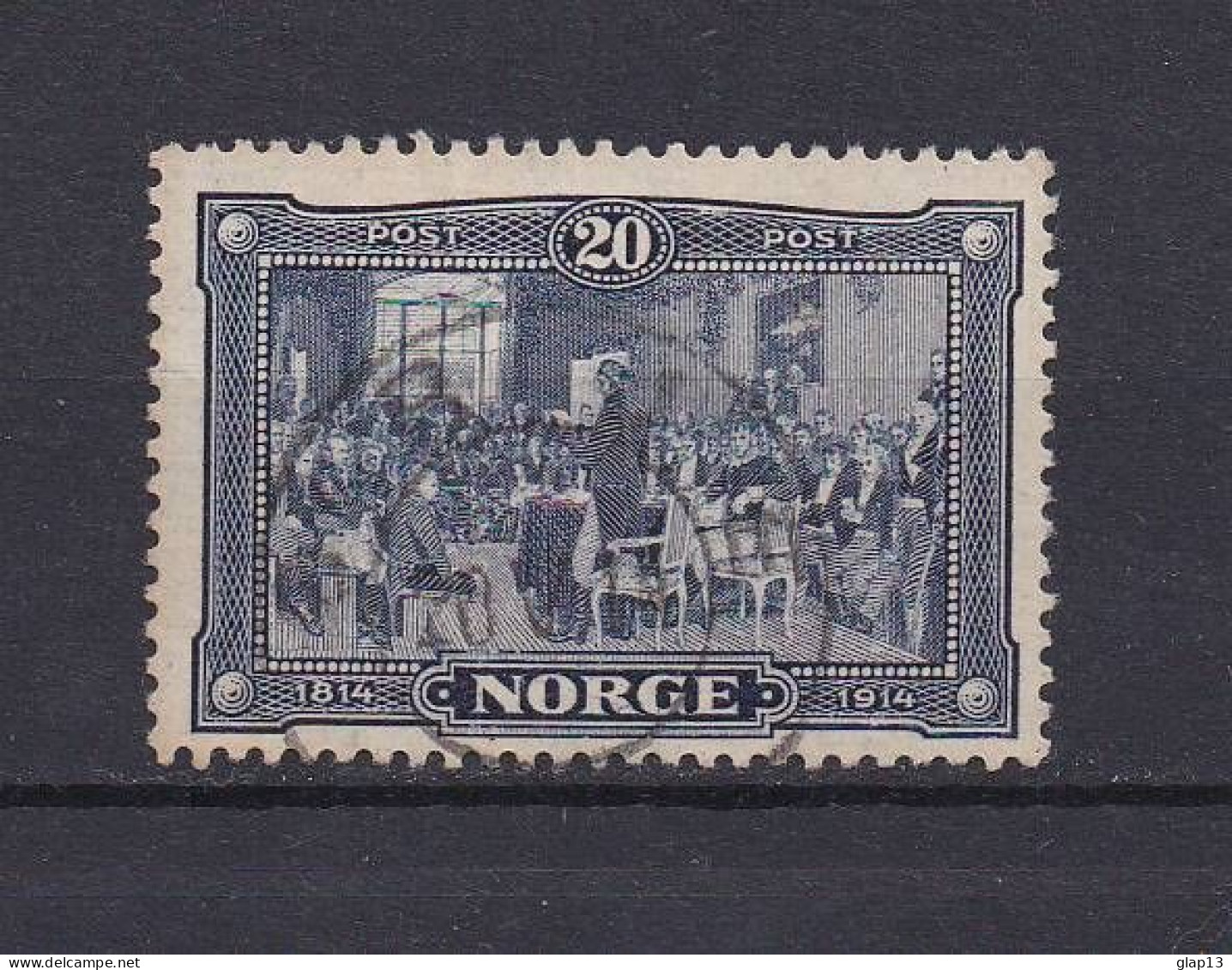 NORVEGE 1914 TIMBRE N°90 OBLITERE CONSTITUTION - Usati