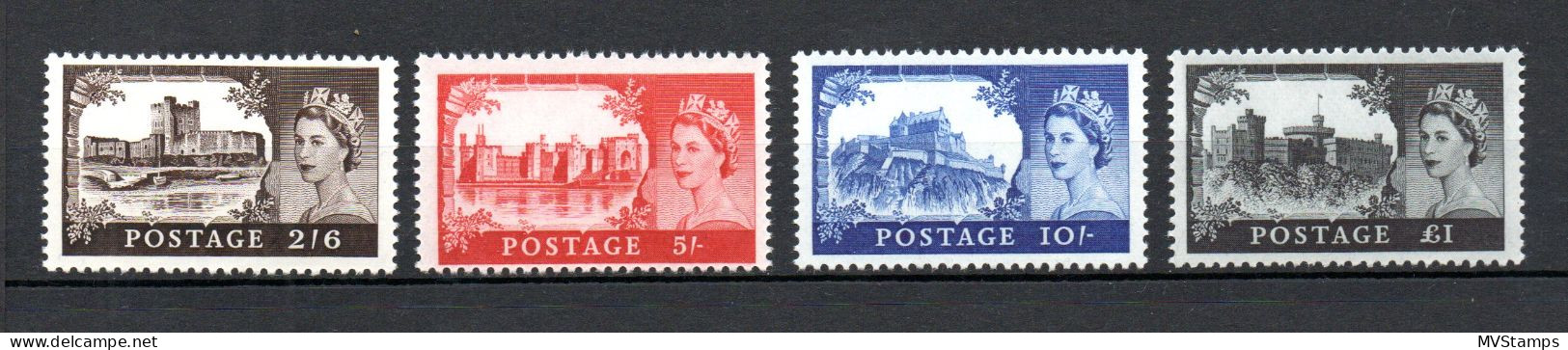 UK 1967 Set Definitive Castle Stamps (Michel 477/80) Nice MNH - Ungebraucht