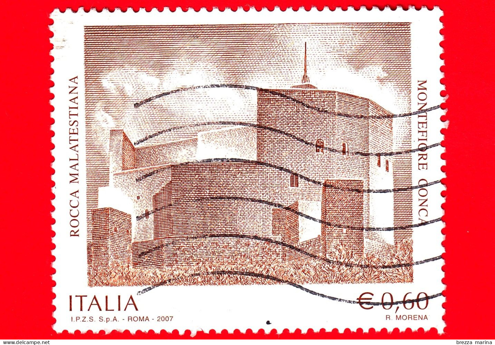ITALIA - Usato - 2007 - Rocca Malatestiana, A Montefiore Conca (Rimini) - 0.60 - 2001-10: Usati