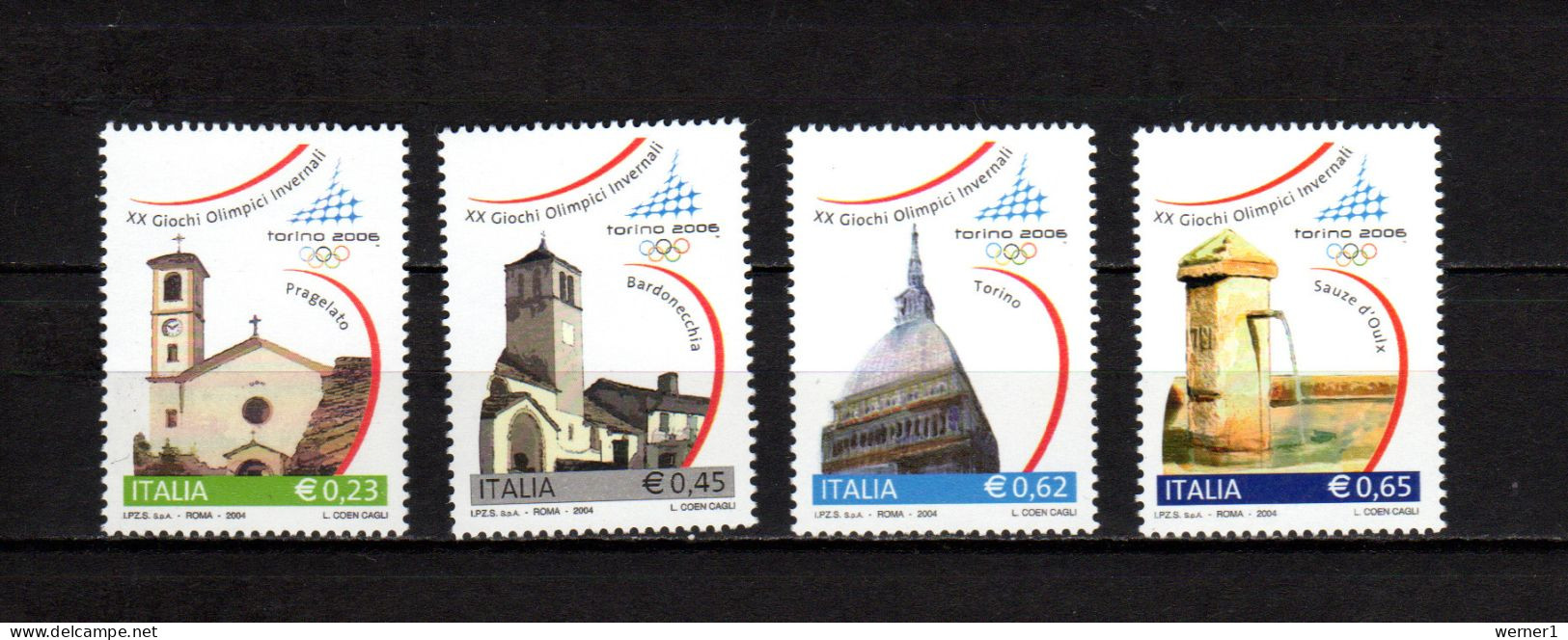 Italy 2004 Olympic Games Turin Torino Set Of 4 MNH - Invierno 2006: Turín