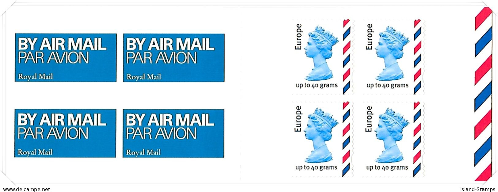 MI2 Booklet Airmail Plain Europe 40 Grams. HRD2-C - Carnets