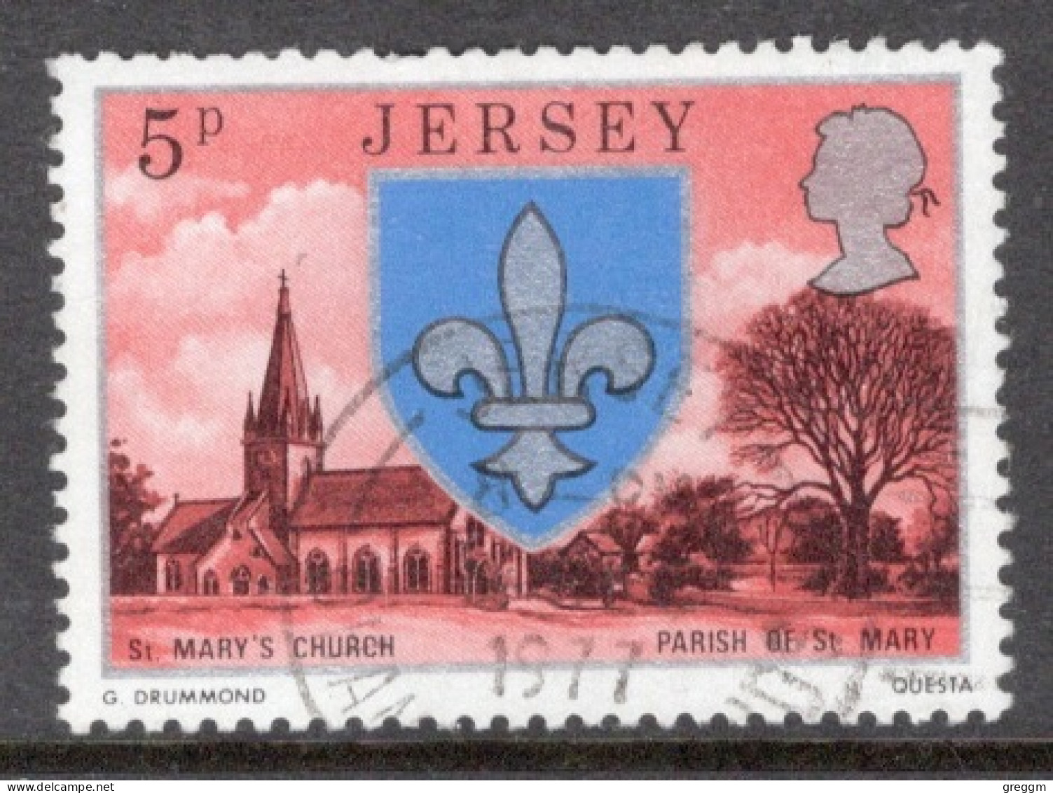 Jersey 1976 Single Stamp From The Definitive Issue - Coat Of Arms Set In Fine Used - Jersey