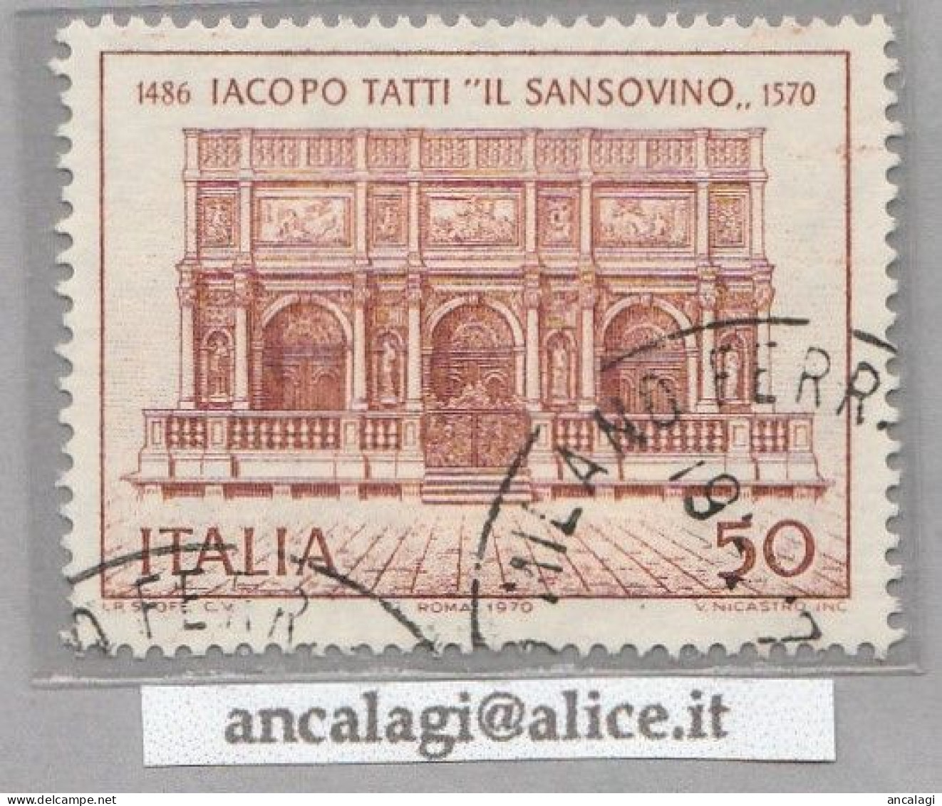 USATI ITALIA 1970 - Ref.0261B "IACOPO TATTI Detto IL SANSOVINO" 1 Val. - - 1961-70: Used