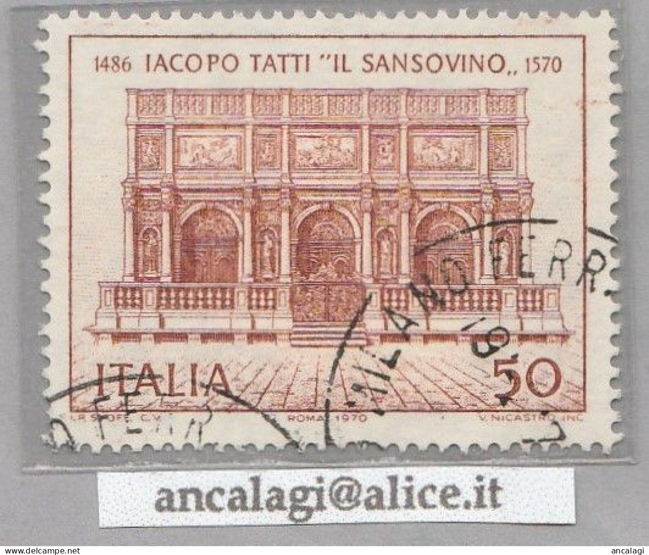 USATI ITALIA 1970 - Ref.0261B "IACOPO TATTI Detto IL SANSOVINO" 1 Val. - - 1961-70: Oblitérés