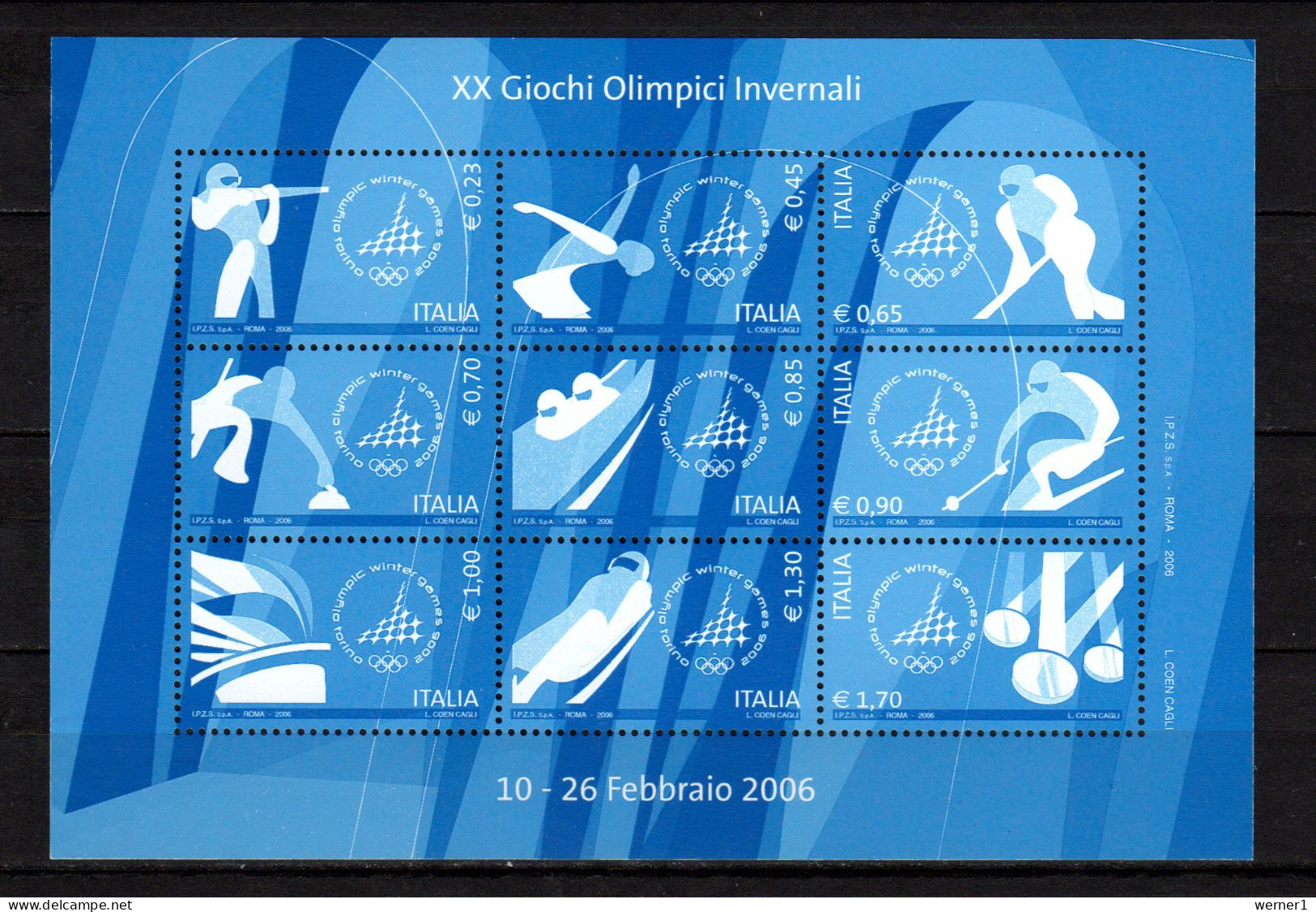 Italy 2006 Olympic Games Turin Torino Sheetlet MNH - Winter 2006: Torino