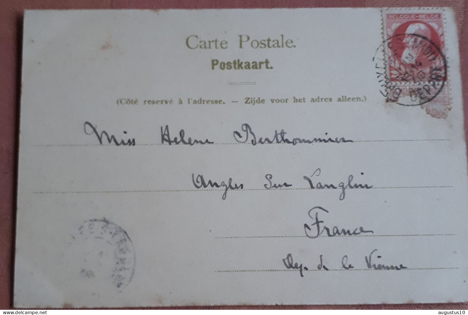 BRUSSEL: ZEER Oude Postkaart In Kleur 1906 Vieux Marché Aux Grains /Graanmarkt Verstuurd Frankrijk Met Zegel 10 Ct - Fêtes, événements