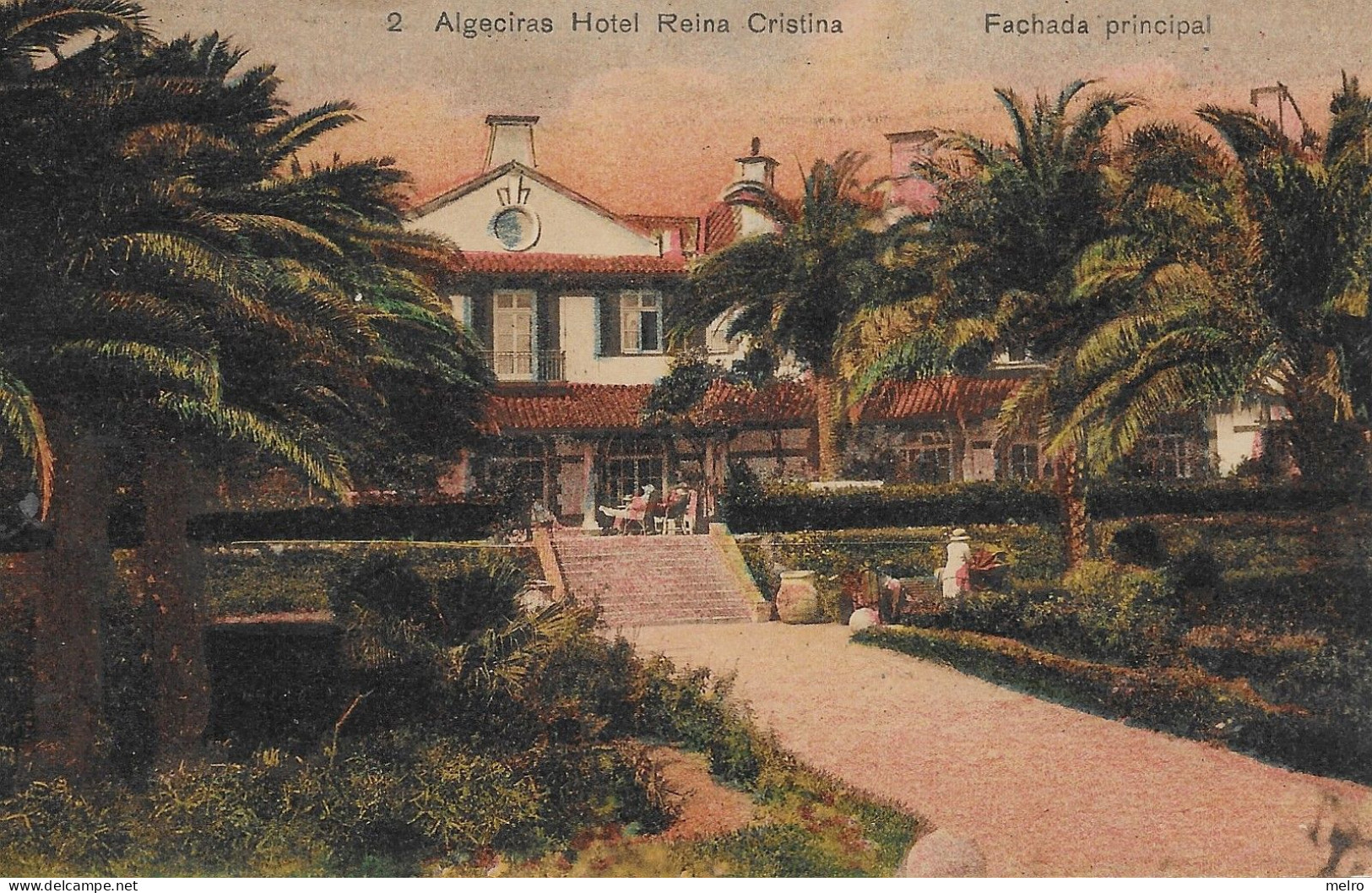 ESPAÑA - ALGECIRAS ~ HOTEL REINA CRISTINA -  FACHADA PRINCIPAL . - Cádiz