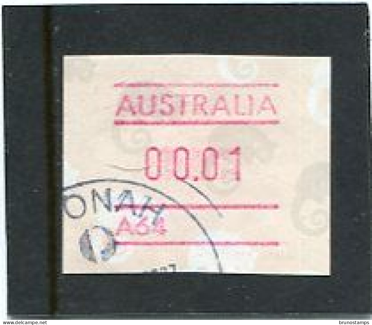 AUSTRALIA - 1988  1c  FRAMA  POSSUM   NO POSTCODE  A64  FINE USED - Automatenmarken [ATM]