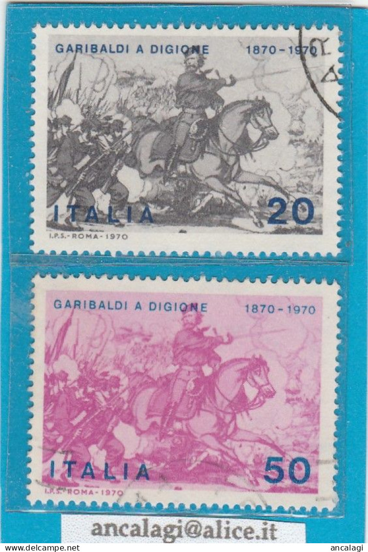 USATI ITALIA 1970 - Ref.0262D "GIUSEPPE GARIBALDI" Serie Di 2 Val. - - 1961-70: Used