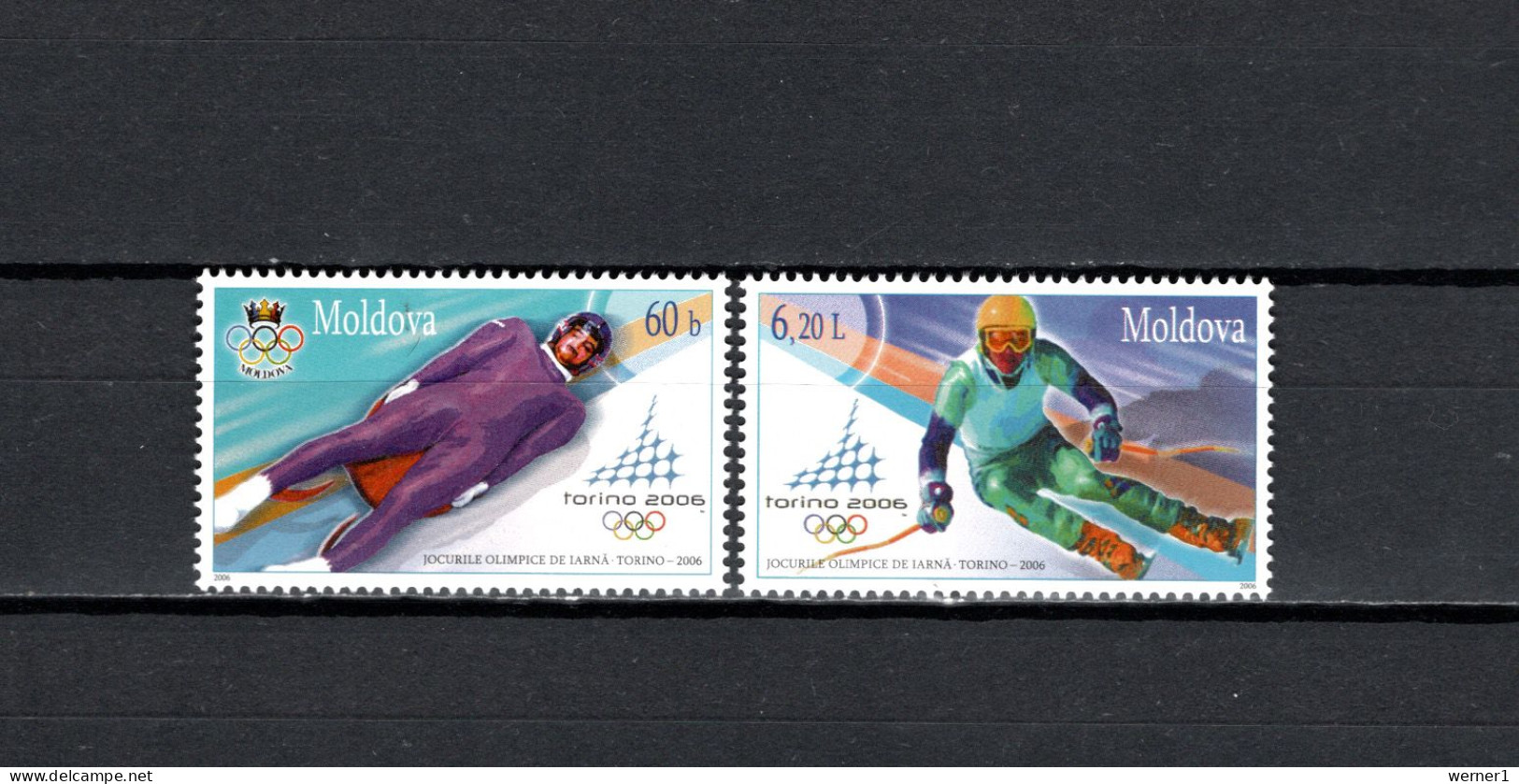 Moldova 2006 Olympic Games Turin Torino Set Of 2 MNH - Inverno2006: Torino