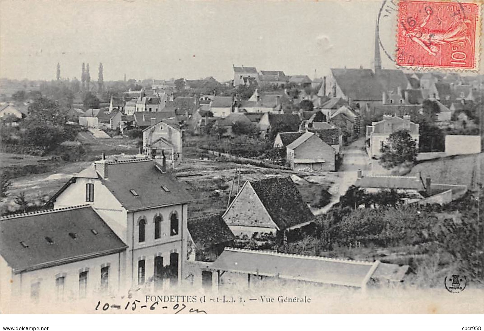 37 .n° 107147 . Fondettes .vue Generale . - Fondettes