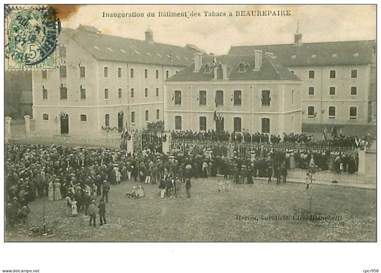 38.BEAUREPAIRE.n°60.INAUGURATION DU BATIMENT DES TABACS A BEAUREPAIRE.TACHE - Beaurepaire