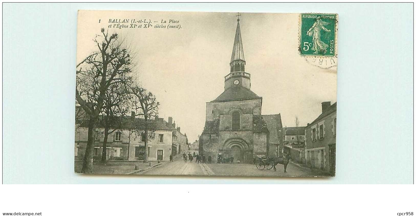 37 .n°37749.ballan.la Place Et L Eglise - Ballan-Miré