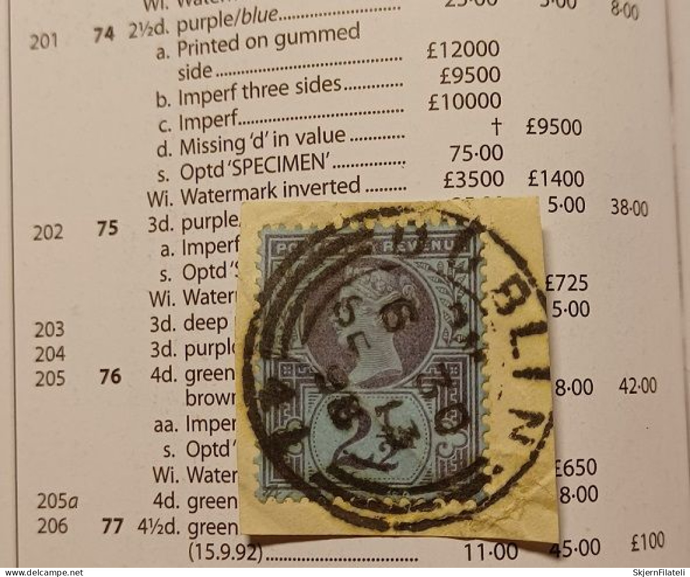 Great Britain SG 201Wi, Watermark Inverted (See Description) - Gebraucht