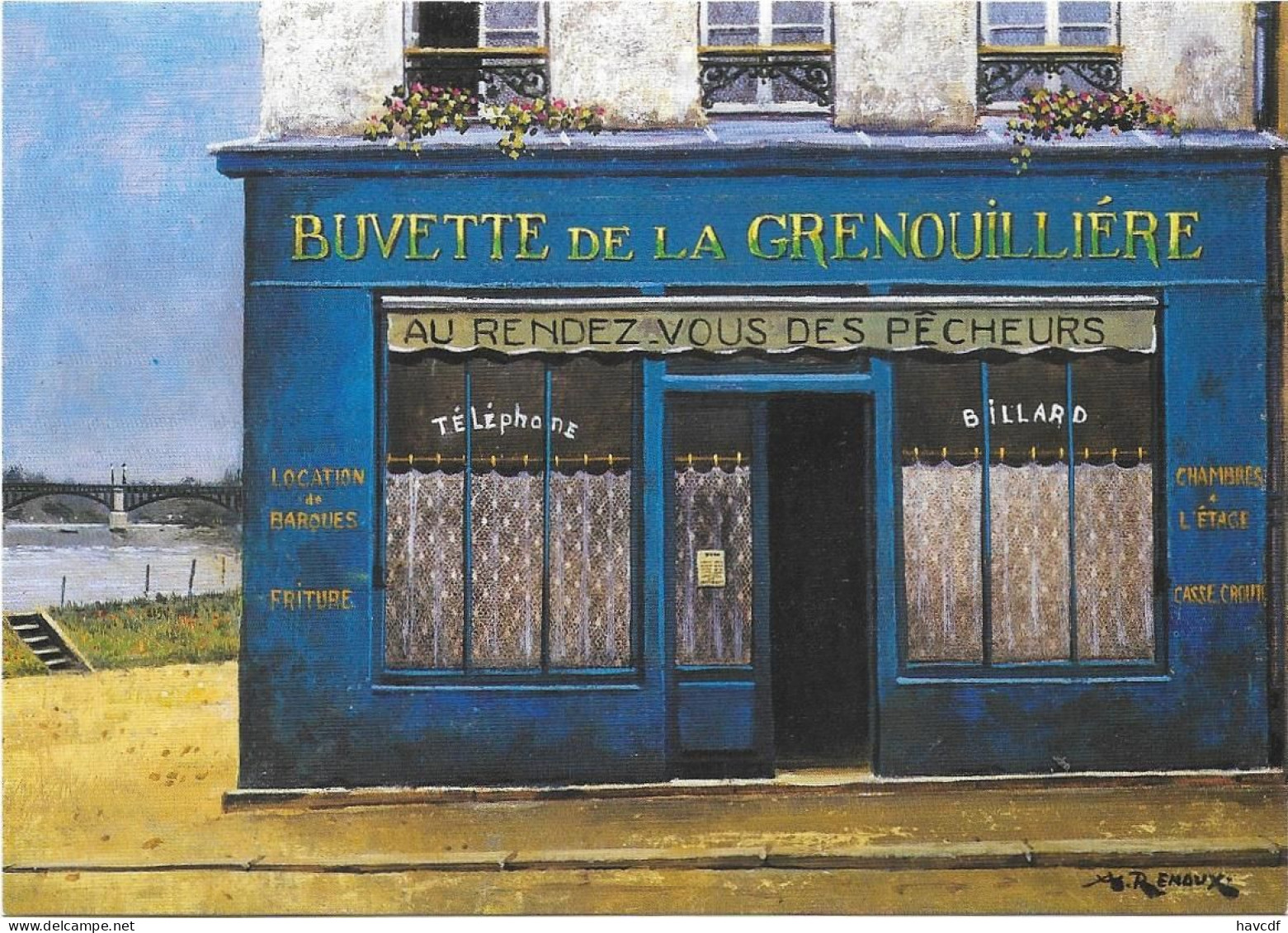 CPM - CLAUDE AUBERT EDITEUR - RF 86 - BUVETTE  DE LA  GRENOUILLIERE, Par  ANDRE RENOUX - Cafes