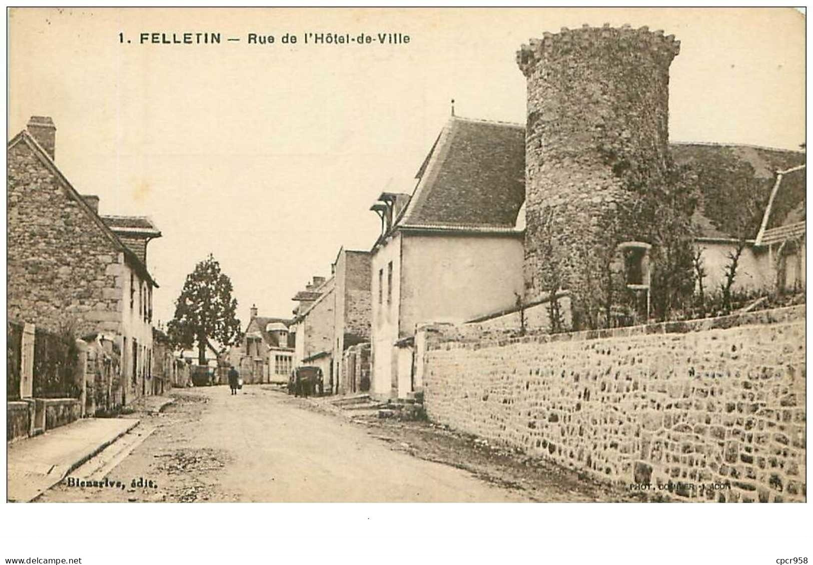 23.FELLETIN.n°25626.RUE DE L'HOTEL DE VILLE.VOIR ETAT - Felletin