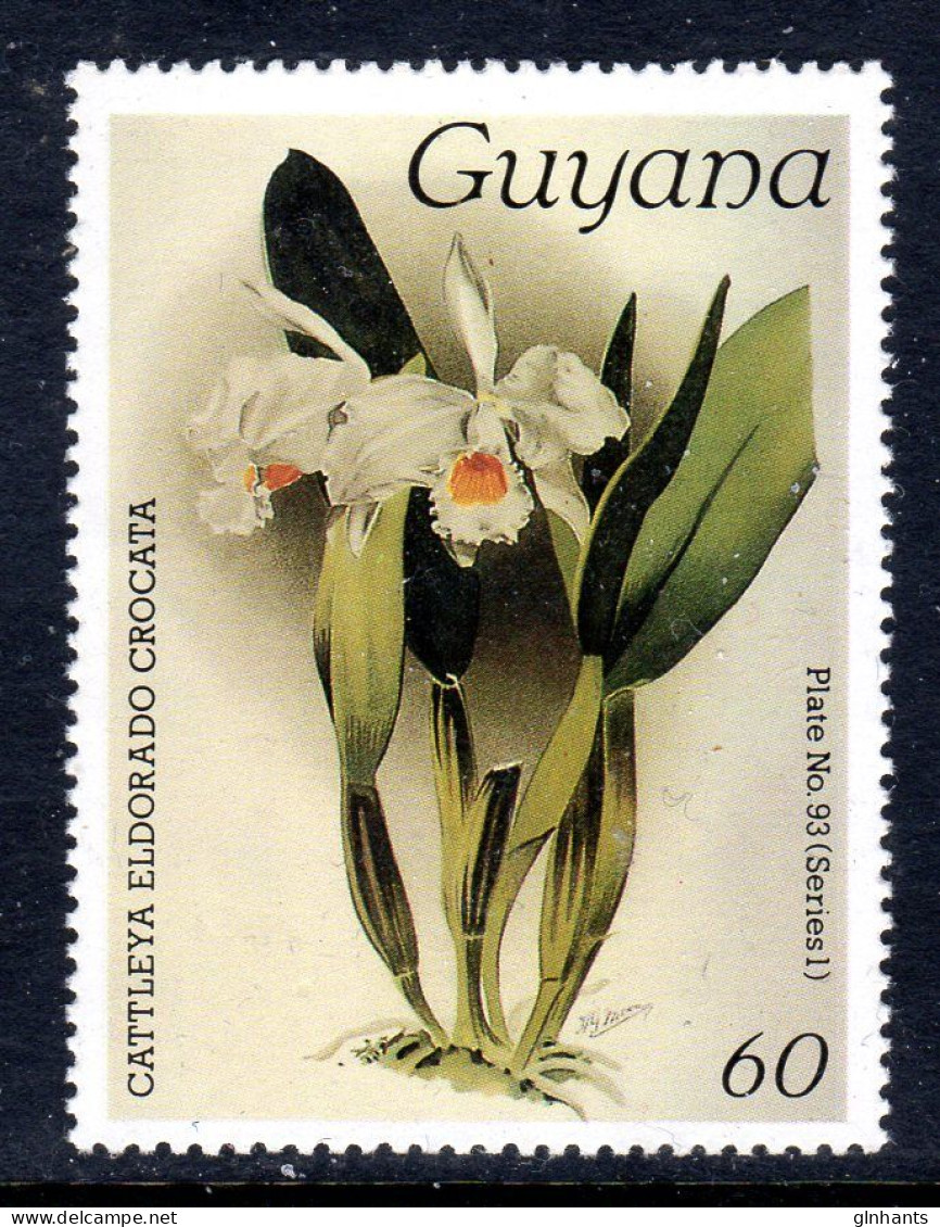 GUYANA - 1986 REICHENBACHIA ORCHIDS PLATE 93 SERIES 1 FINE MNH ** SG 1733 - Guyane (1966-...)