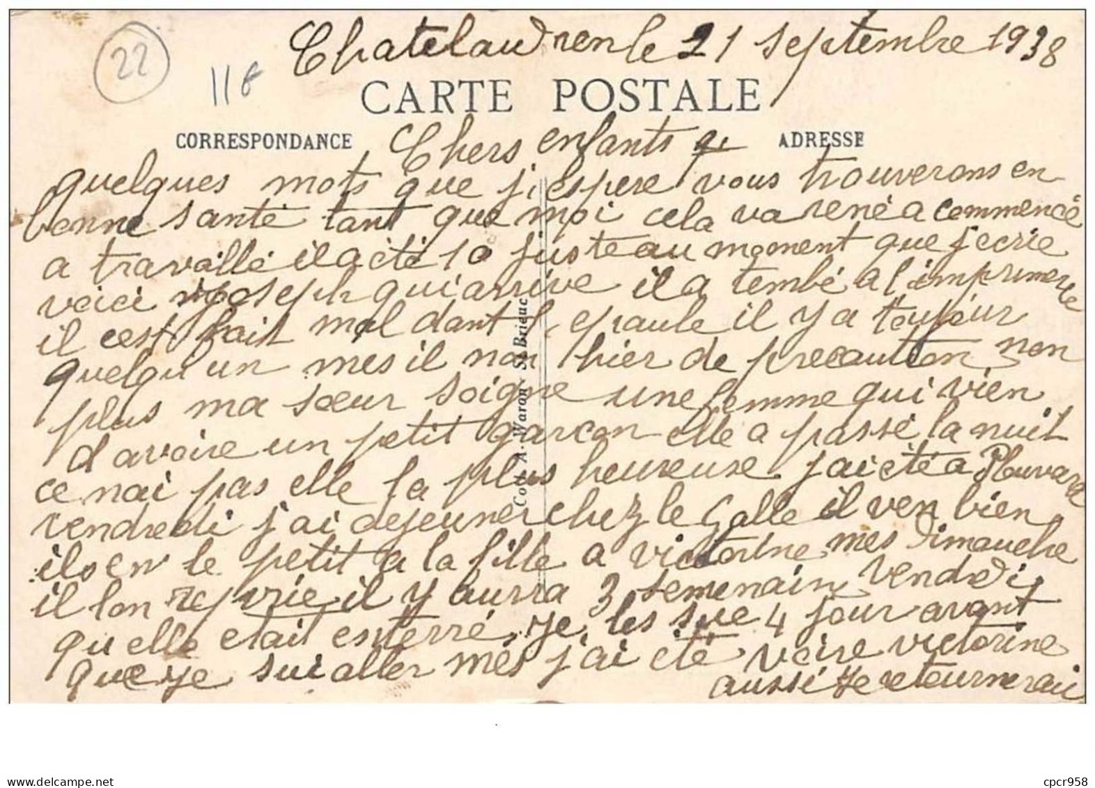 22 . N°48802 . Chatelaudren . Arrivée Le Calvaire - Châtelaudren