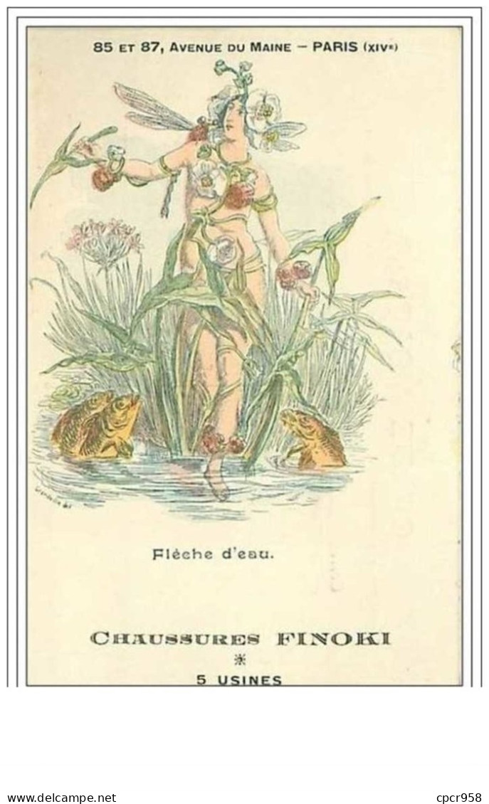 ILLUSTRATEUR.FLECHE D'EAU.CHAUSSURES FINOKI.5 USINES. - Ante 1900