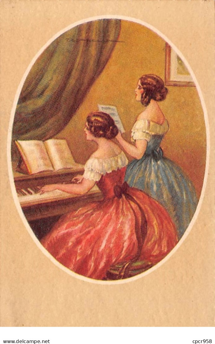 Illustrateur - N°64543 - Corbella N°749 - Deux Jeunes Femmes, L'une Au Piano, L'autre Chantant - Corbella, T.