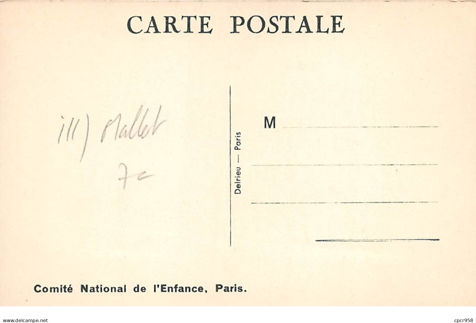 Illustrateur - N°65613 - B. Mallet - A Qui Le Tour !  - Comité National De L'Enfance - Mallet, B.