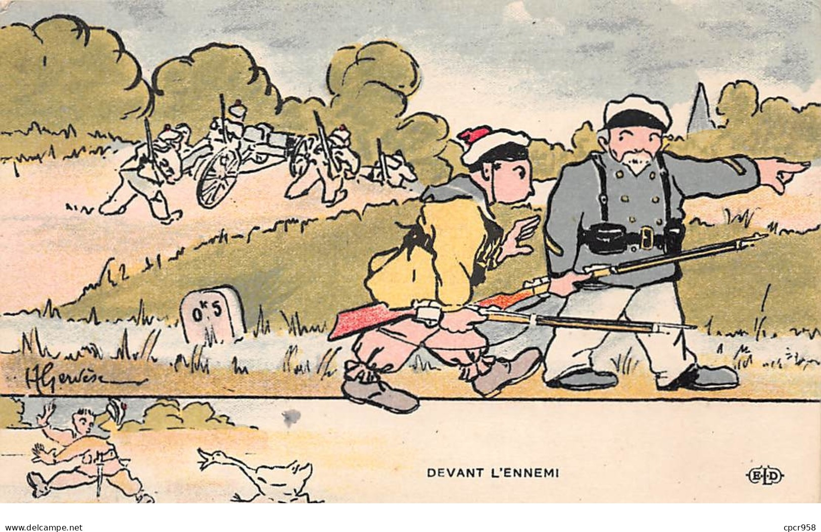 Illustrateur - N°65638 - H.Gervese - Devant L'ennemi - Gervese, H.