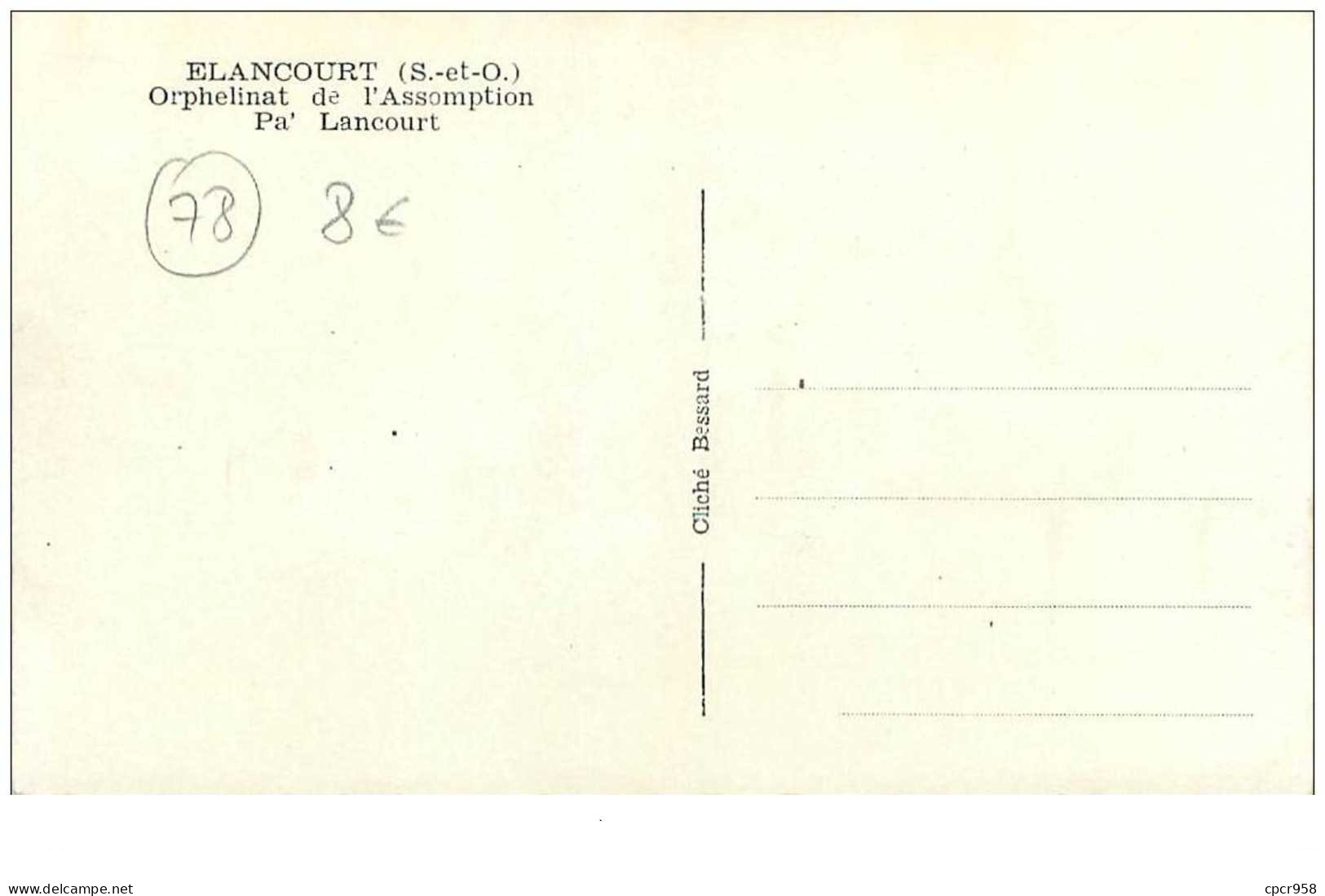 78 . N°36994.elancourt.orphelinat De L Assomption.pa' Lancourt - Elancourt