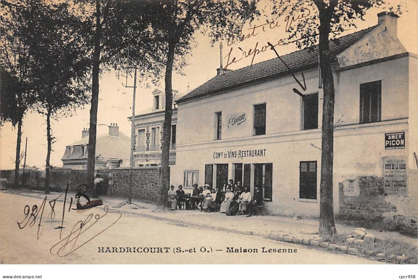 78 - N°75946 - HARDRICOURT - Maison Lesenne - Commerce De Vins-Restaurant - Hardricourt