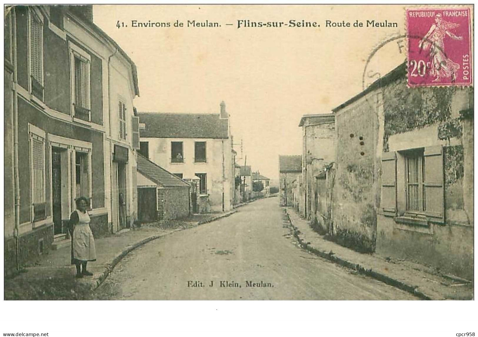 78.FLINS SUR SEINE.n°28035.ROUTE DE MEULAN - Flins Sur Seine