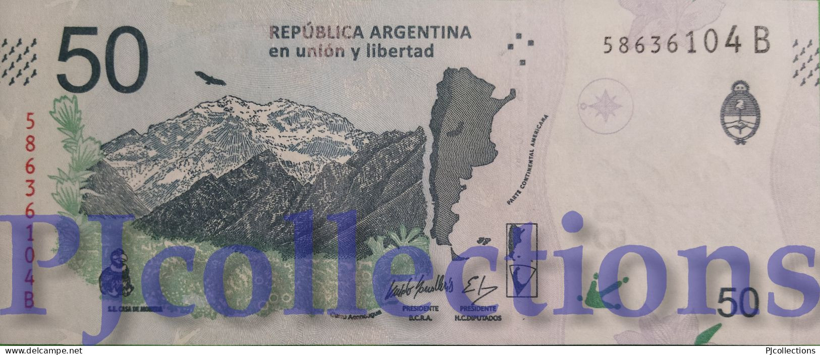 ARGENTINA 50 PESOS 2018 PICK 363 UNC - Argentine