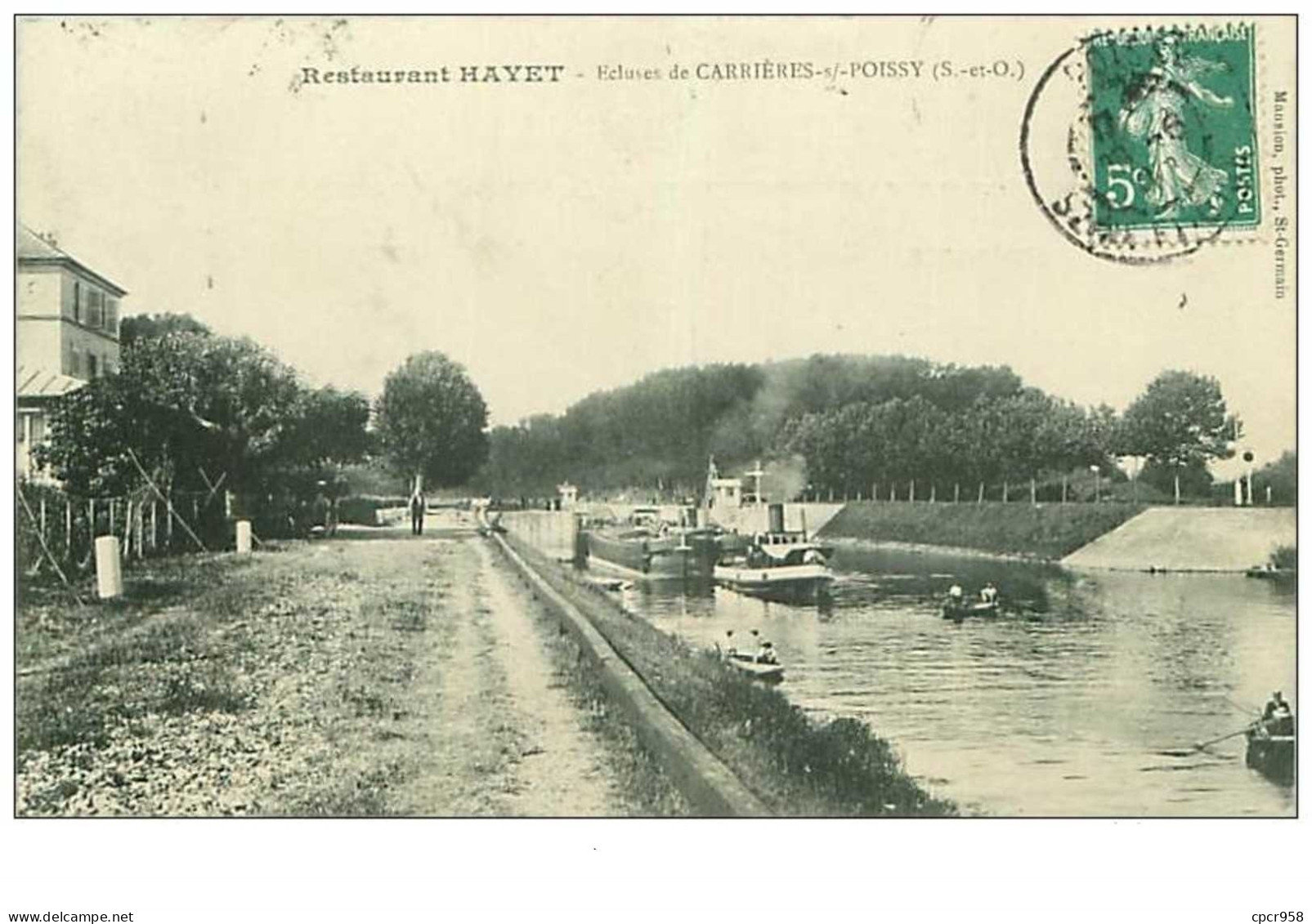 78.CARRIERES SOUS POISSY.n°30.RESTAURANT HAYET.ECLUSES - Carrieres Sous Poissy