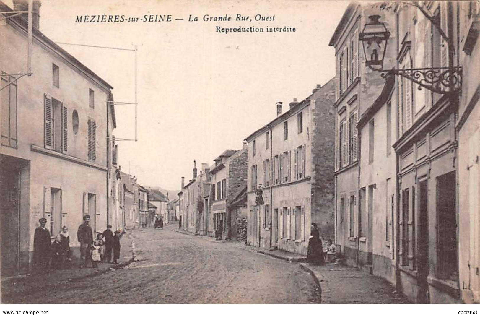 78.AM19114.Mézieres Sur Seine.La Grande Rue, Ouest - St. Arnoult En Yvelines