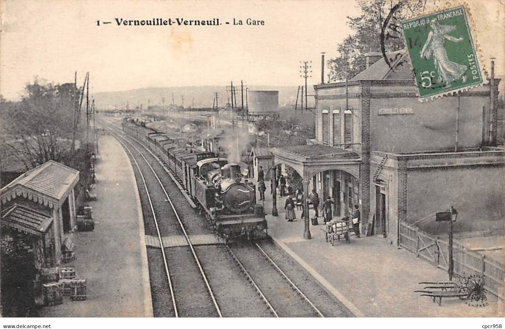 78.AM17495.Vernouillet.Verneuil.N°1.Gare.Train - Vernouillet