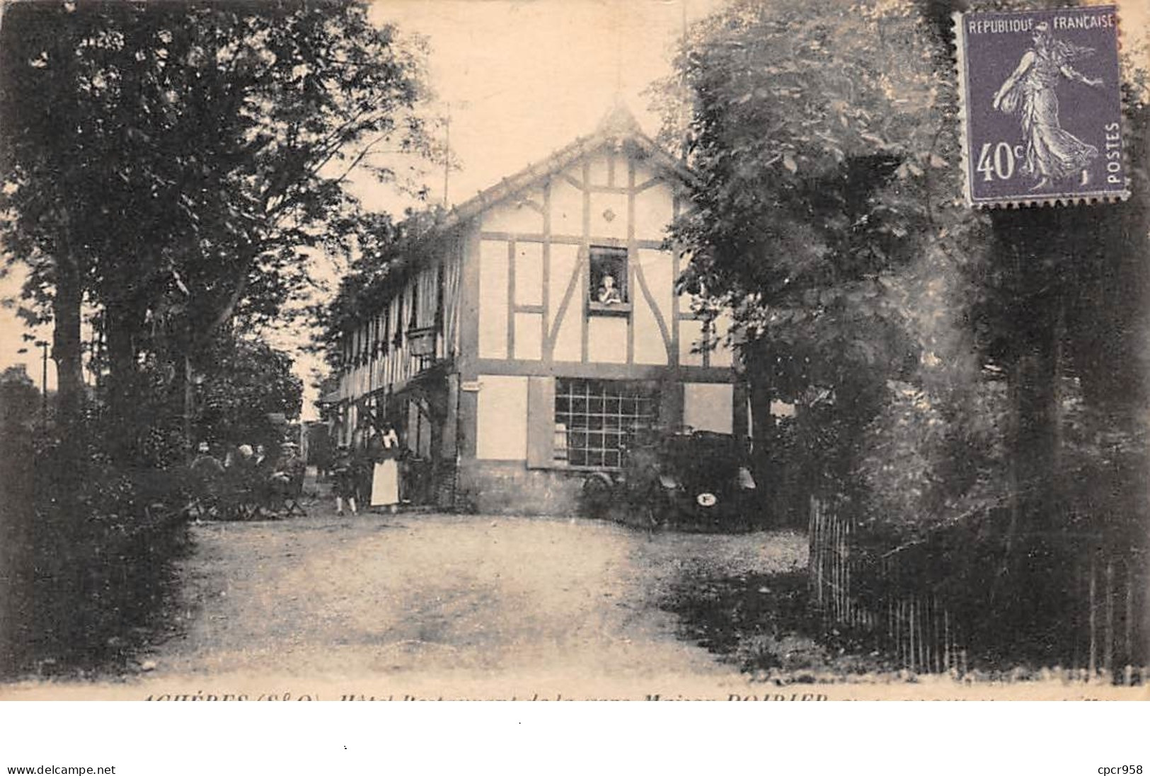 78. N°206074. Acheres. Hotel Restaurant. Gare .maison Poirier - Acheres