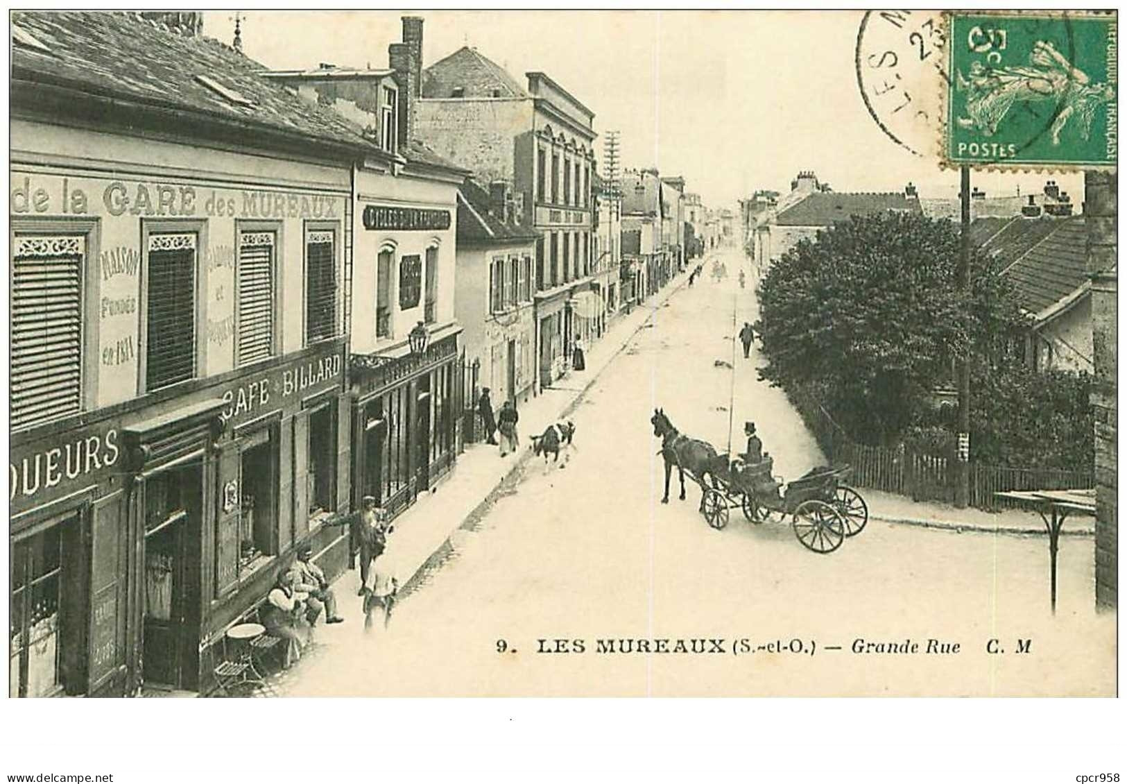 78.LES MUREAUX.n°7914.GRANDE RUE.CAFE BILLARD - Les Mureaux