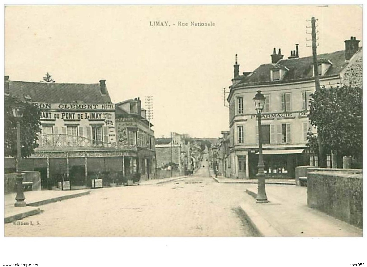 78.LIMAY.n°232.RUE NATIONALE.RESTAURANT DU PONT DE LIMAY.PHARMACIE... - Limay