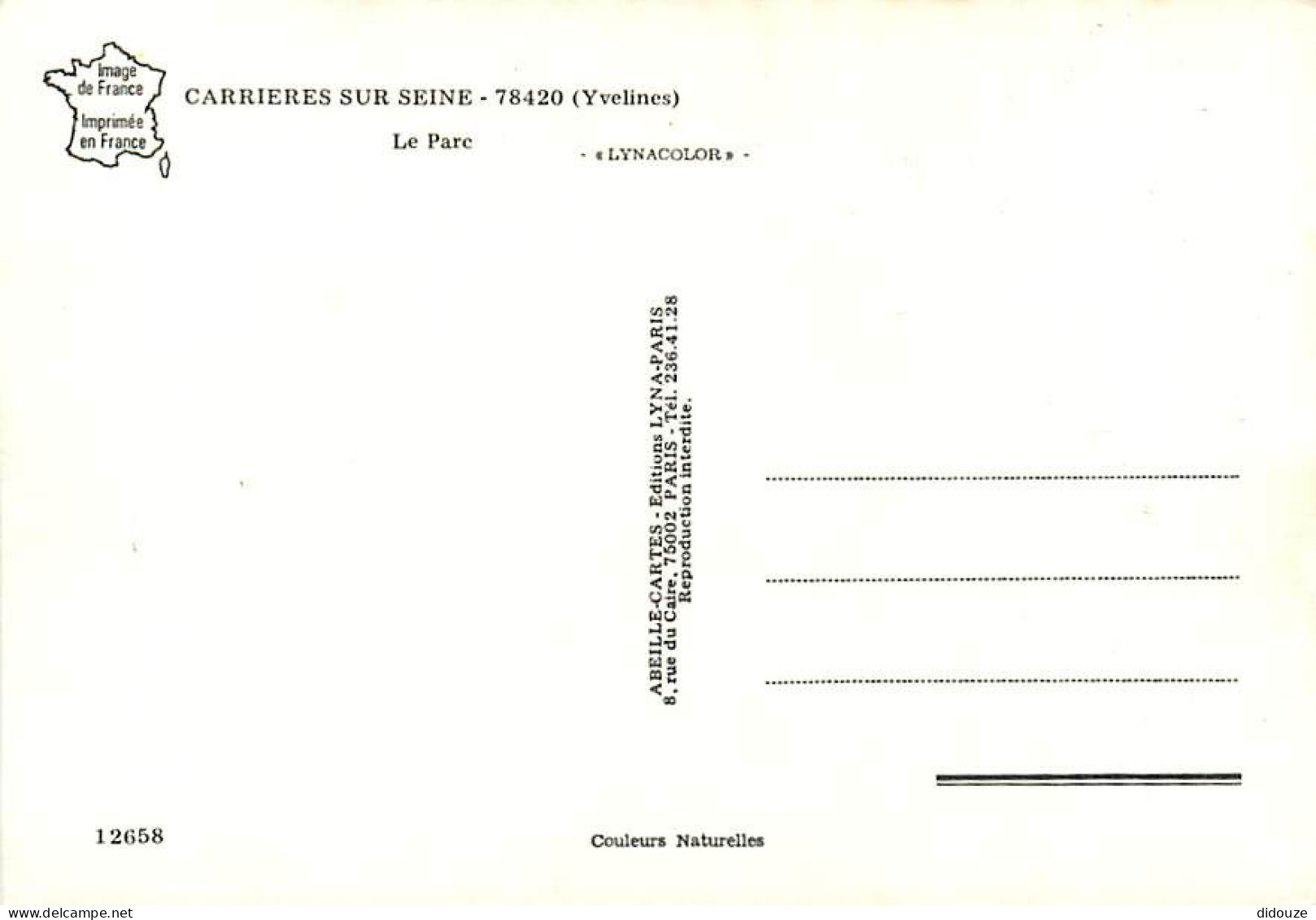 78 - Carrierès Sur Seine - Le Parc - CPM - Carte Neuve - Voir Scans Recto-Verso - Carrières-sur-Seine