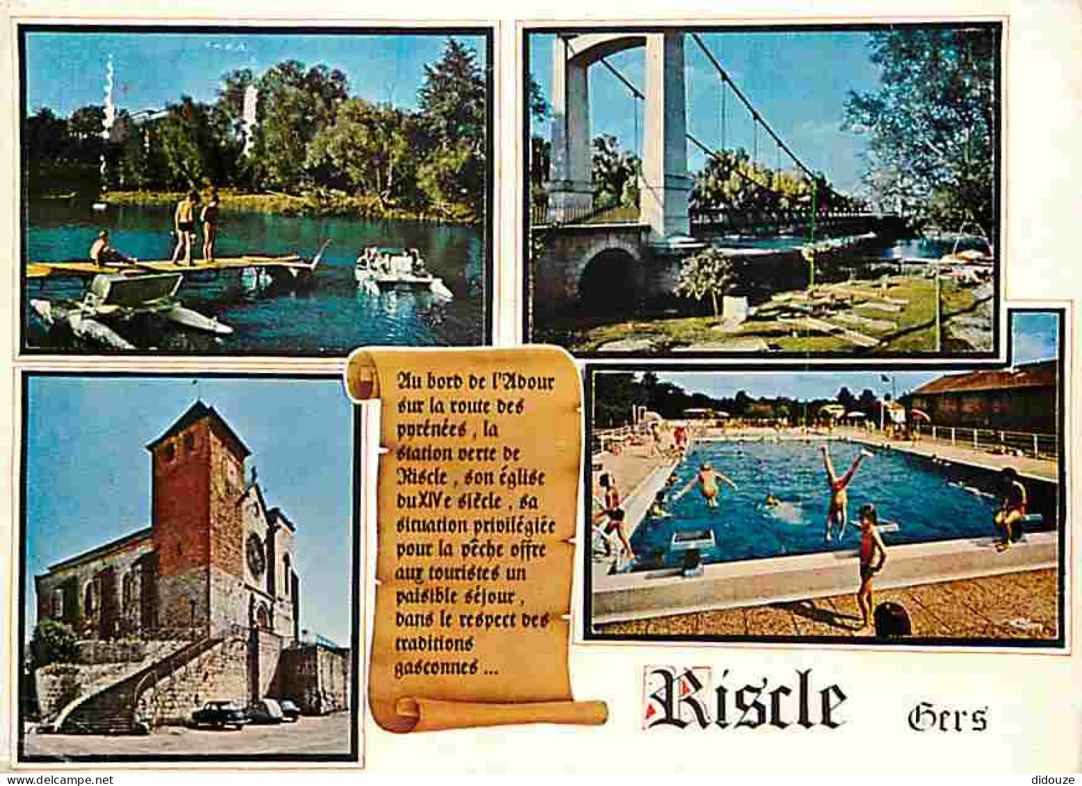 32 - Riscle Sur L'Adour - Multivues - Piscine - Automobiles - CPM - Voir Scans Recto-Verso - Riscle