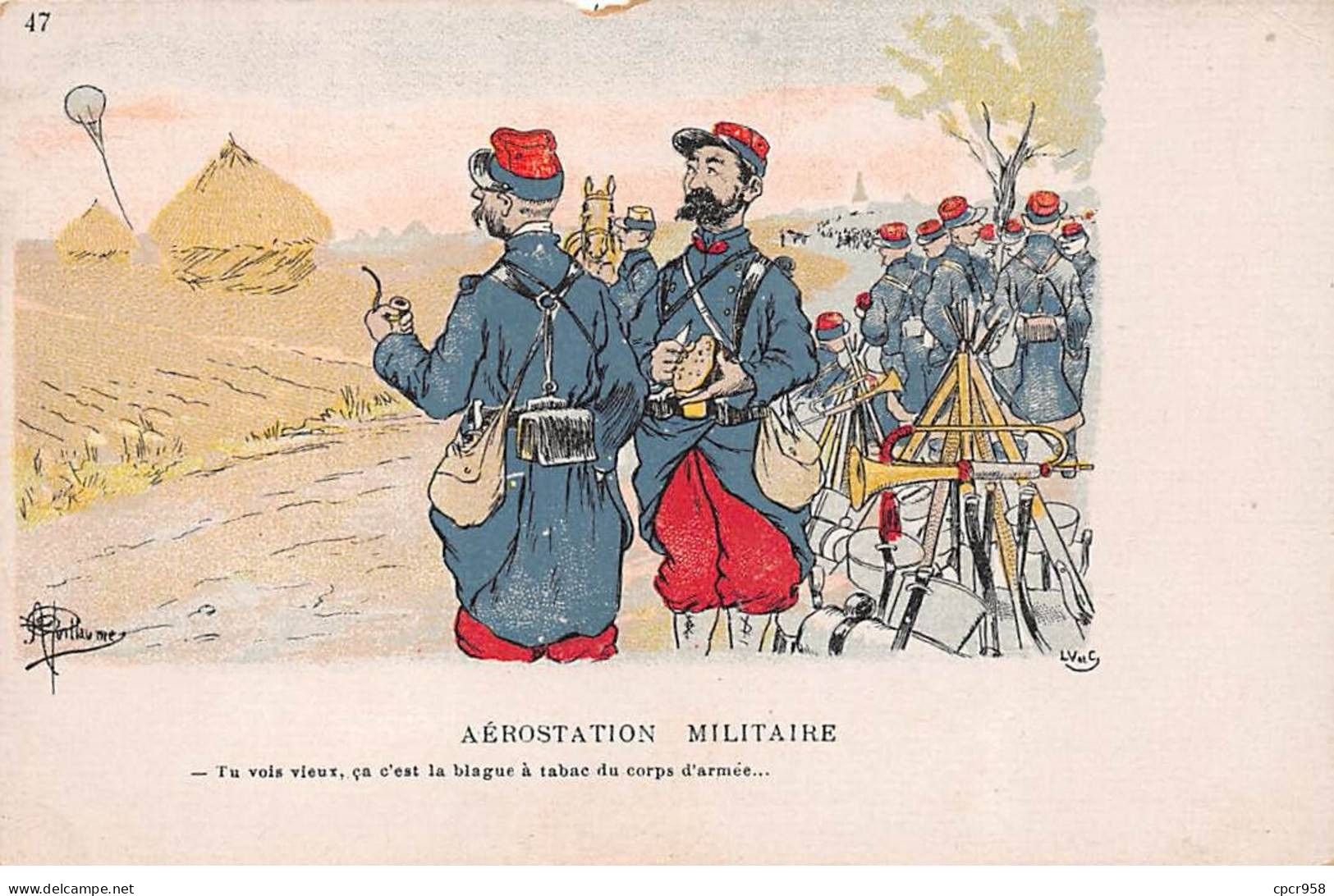 Illustrateur - N°88621 - Guillaume - Aérostation Militaire N°47 - Tu Vois Vieux, ça C'est La Blague ... - Guillaume