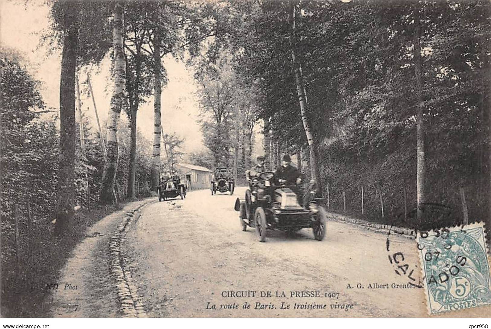 AUTOMOBILE - SAN63658 - Circuit De La Presse 1907 - La Route De Paris - Le Troisième Virage - Turismo