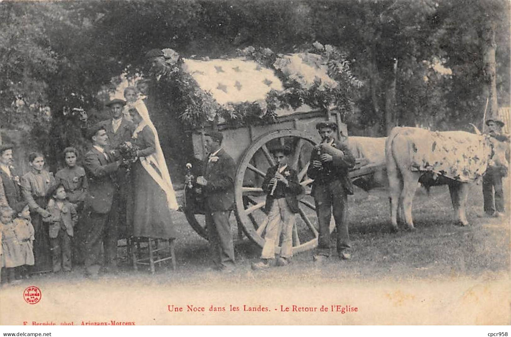 AGRICULTURE - SAN63577 - Une Noce Dans Les Landes - Le Retour De L'Eglise - Attelages