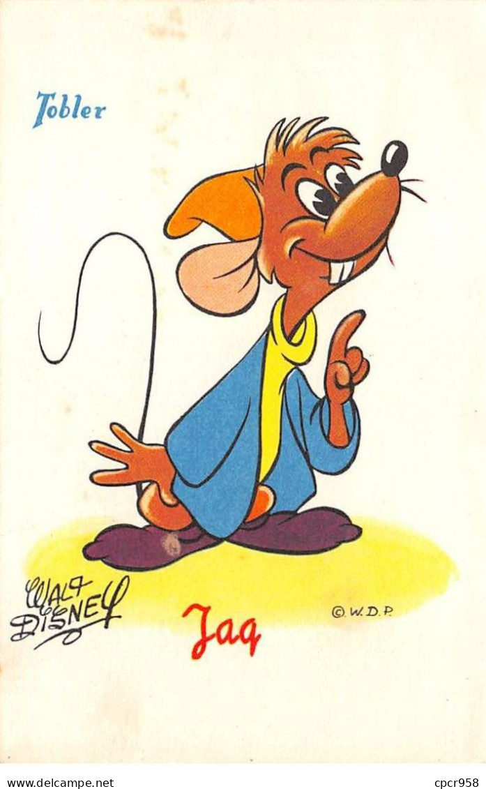 Disney - N°87829 - Tobler - Jaq - Walt Disney - Carte Publicitaire - Disneyland