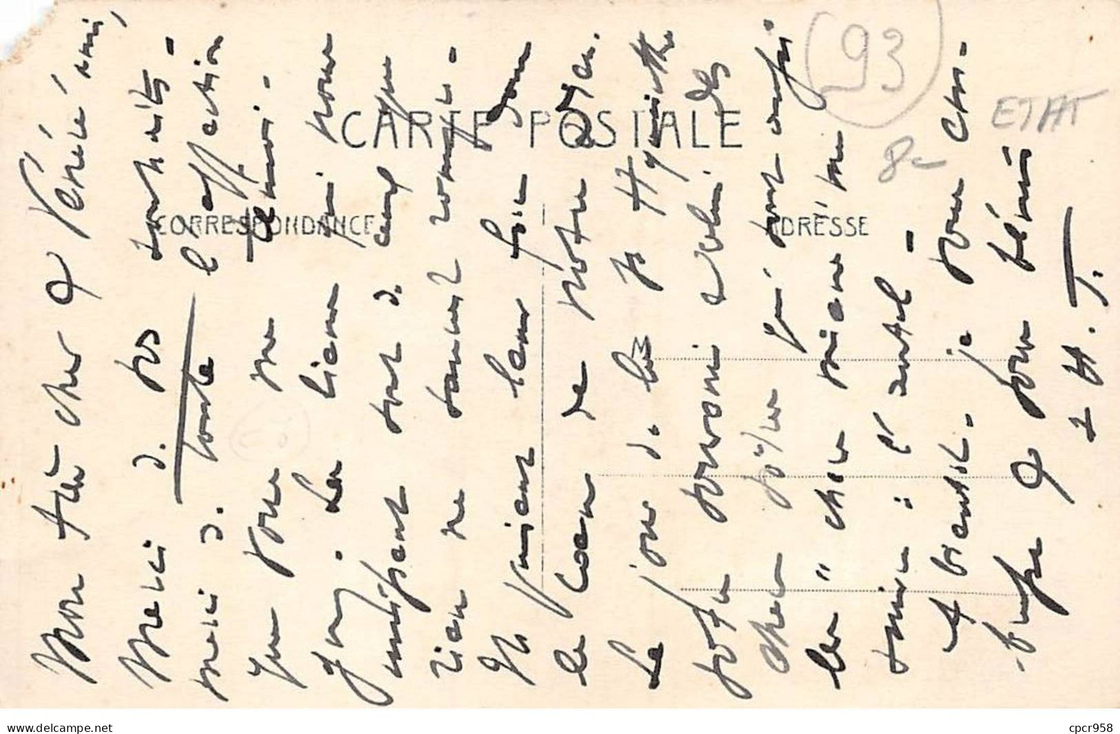 93 - SAN63380 - LES LILAS - Monseigneur Jalabert - Sa Première Confirmation - 5 Mai 1909 - En L'état - Les Lilas