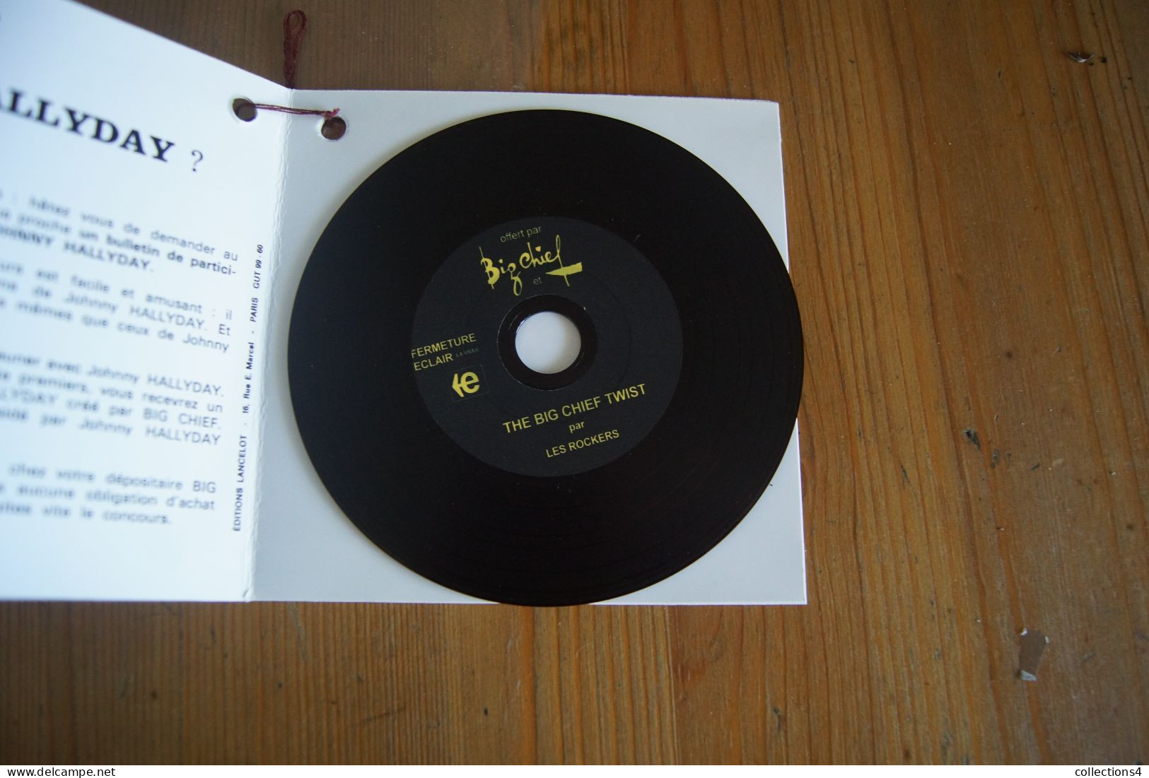 JOHNNY HALLYDAY LES ROCKERS  THE BIG CHIEF TWIST RARE CD REPLICA DU DISQUE PROMO PANTALONS DE 1964 - Rock